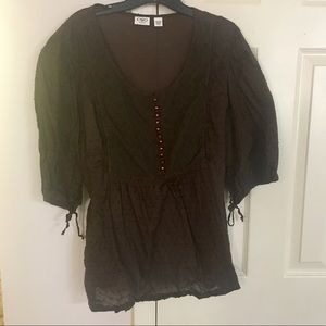 Brown Cotton Blouse